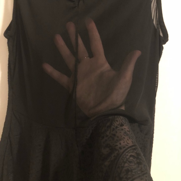 Candy Couture black sleeveless high low peplum top - Picture 6 of 8